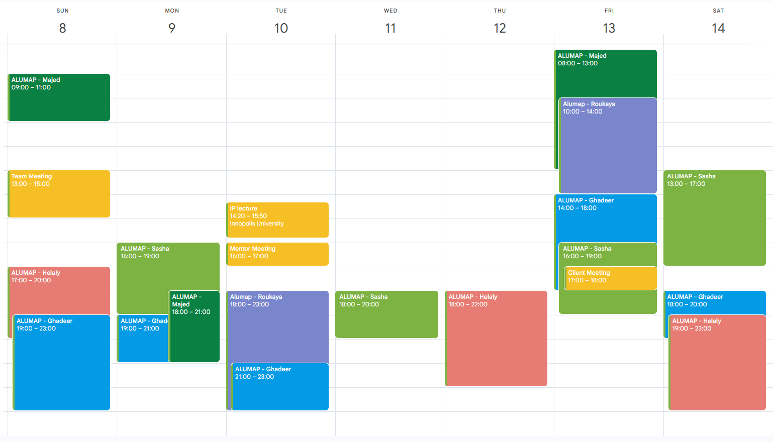 Team Calendar